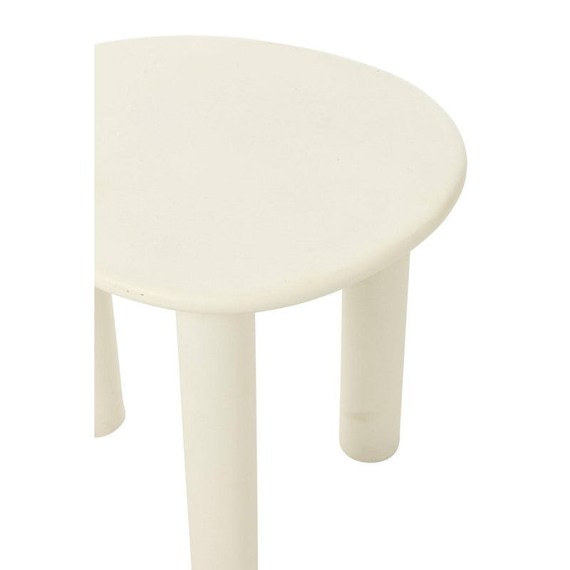 Bijzettafel Wit Pvc S 43 cm 43x51x50 cm-Bijzettafels-J-Line