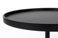 Bijzettafel Yuri L Eikenfineer Zwart Ø70x35 cm-Bijzettafels-Creating Home