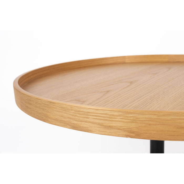 Bijzettafel Yuri Oak L Eikenfineer Naturel Ø70x35 cm-Bijzettafels-Creating Home