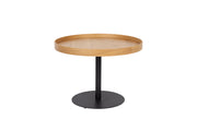 Bijzettafel Yuri Oak M Eikenfineer Naturel Ø56x40 cm-Bijzettafels-Creating Home