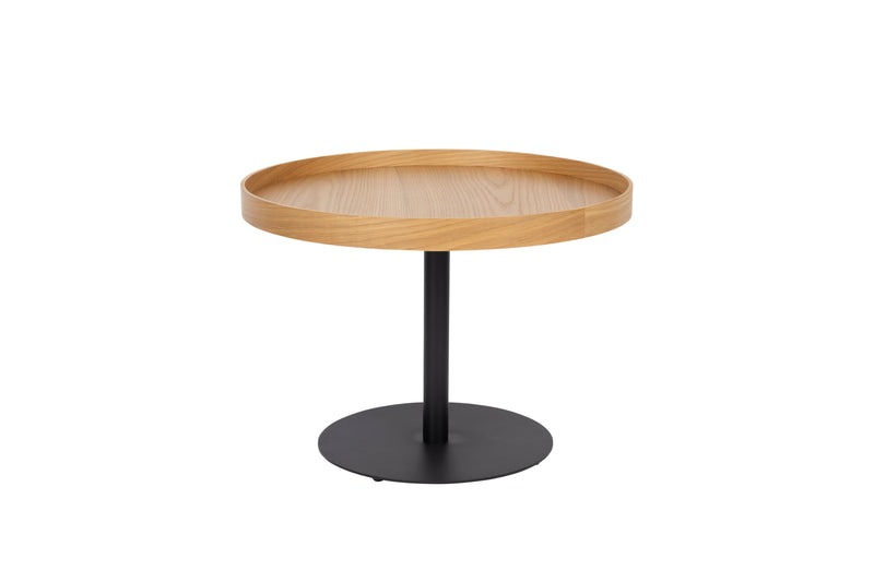 Bijzettafel Yuri Oak M Eikenfineer Naturel Ø56x40 cm-Bijzettafels-Creating Home