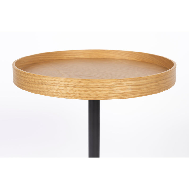 Bijzettafel Yuri Oak S Eikenfineer Naturel Ø40x45 cm-Bijzettafels-Creating Home