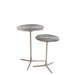 Bijzettafel Zilver Aluminium Rond 42 cm 41.5x41.5x57 cm-Bijzettafels-J-Line