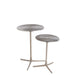 Bijzettafel Zilver Aluminium Rond 42 cm 41.5x41.5x57 cm-Bijzettafels-J-Line