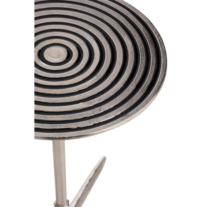 Bijzettafel Zilver Aluminium Rond 42 cm-Bijzettafels-J-Line
