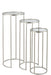 Bijzettafel Zilver Ijzer 36 cm 35.5x35.5x80.5 cm-Spiegels-J-Line