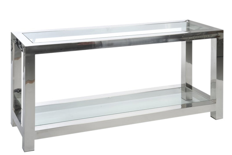 Bijzettafel Zilver Rvs 40x140 cm-Bijzettafels-J-Line