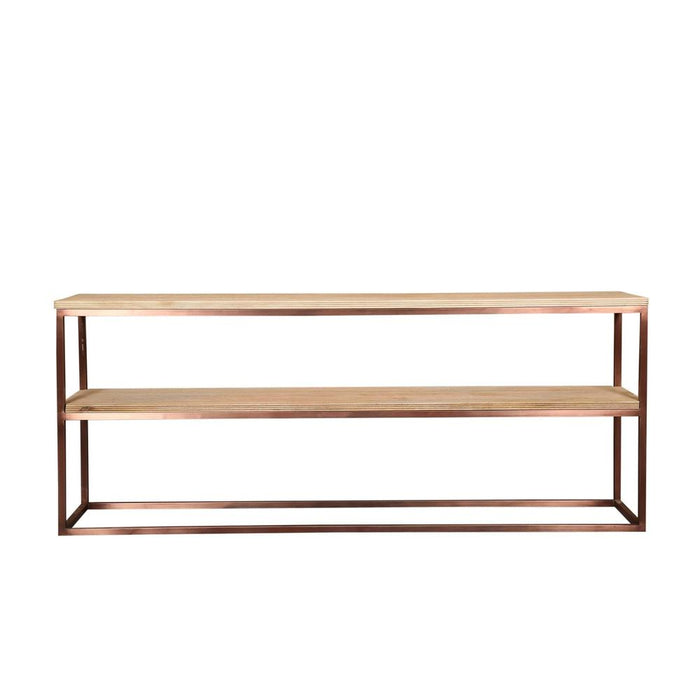 Bijzettafel Zoah Koper Mangohout Double Level Sidetable-Bijzettafels-PTMD