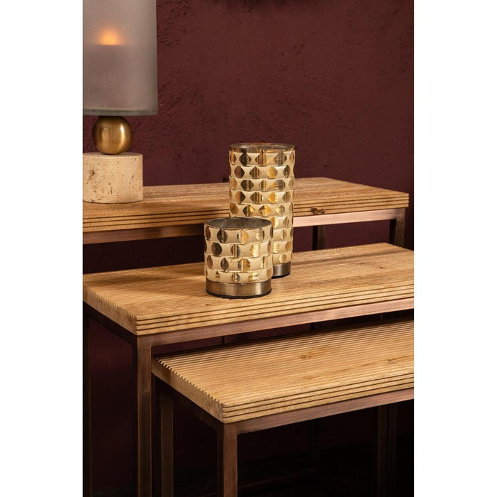 Bijzettafel Zoah Koper Mangohout Rechthoekig Sidetable SV3-Bijzettafels-PTMD