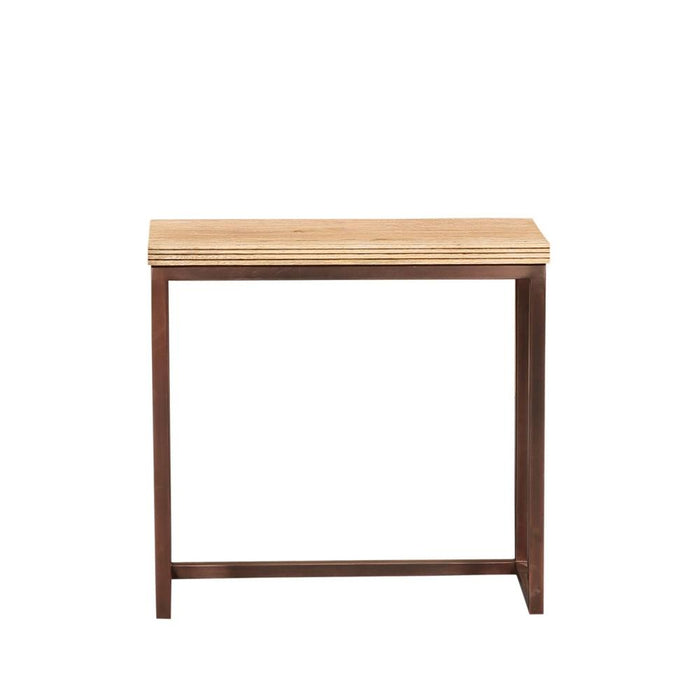 Bijzettafel Zoah Koper Mangohout Rechthoekig Sidetable SV3-Bijzettafels-PTMD