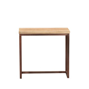 Bijzettafel Zoah Mangohout Bruin 29x70 cm-Bijzettafels-PTMD