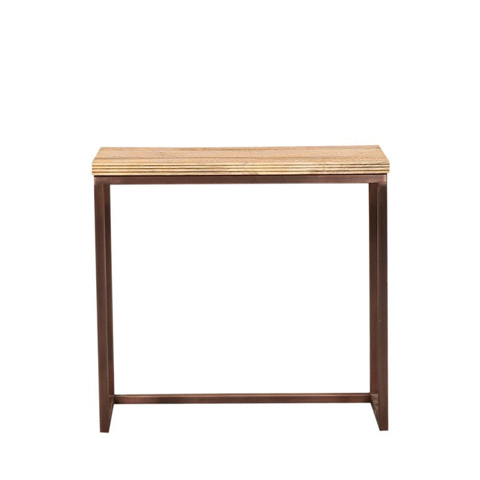 Bijzettafel Zoah Mangohout Bruin 29x70 cm-Bijzettafels-PTMD