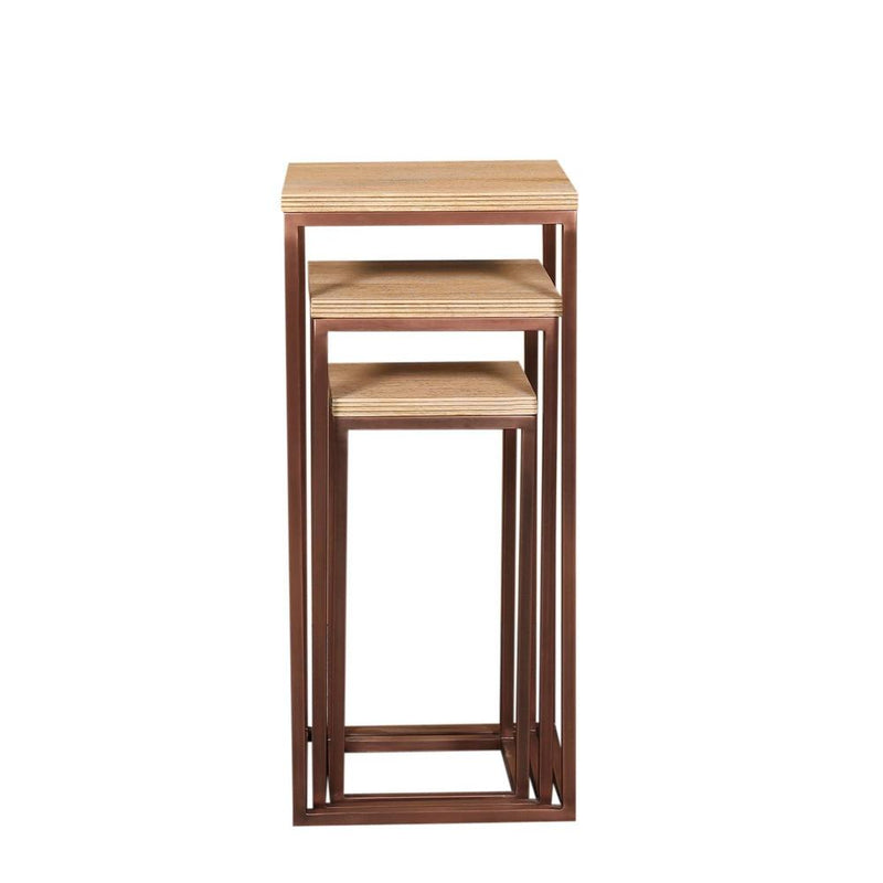 Bijzettafel Zoah Mangohout Bruin 40 cm-Bijzettafels-PTMD