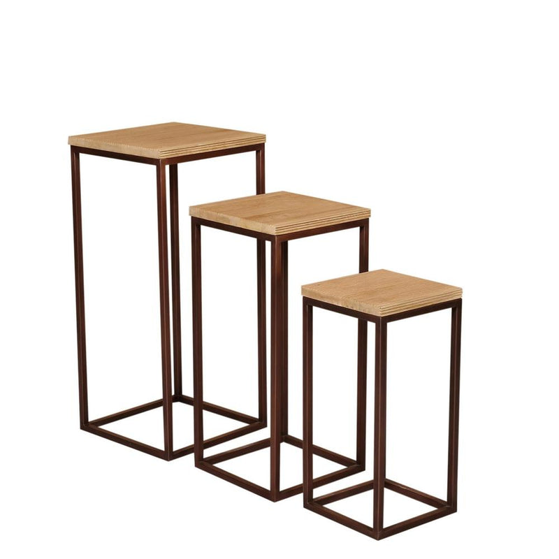 Bijzettafel Zoah Mangohout Bruin 40 cm-Bijzettafels-PTMD