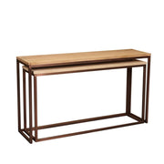 Bijzettafel Zoah Mangohout Bruin 41x149 cm-Bijzettafels-PTMD