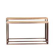 Bijzettafel Zoah Mangohout Bruin 41x149 cm-Bijzettafels-PTMD