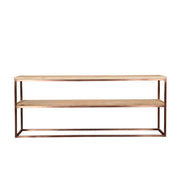 Bijzettafel Zoah Mangohout Bruin 45x200 cm-Bijzettafels-PTMD