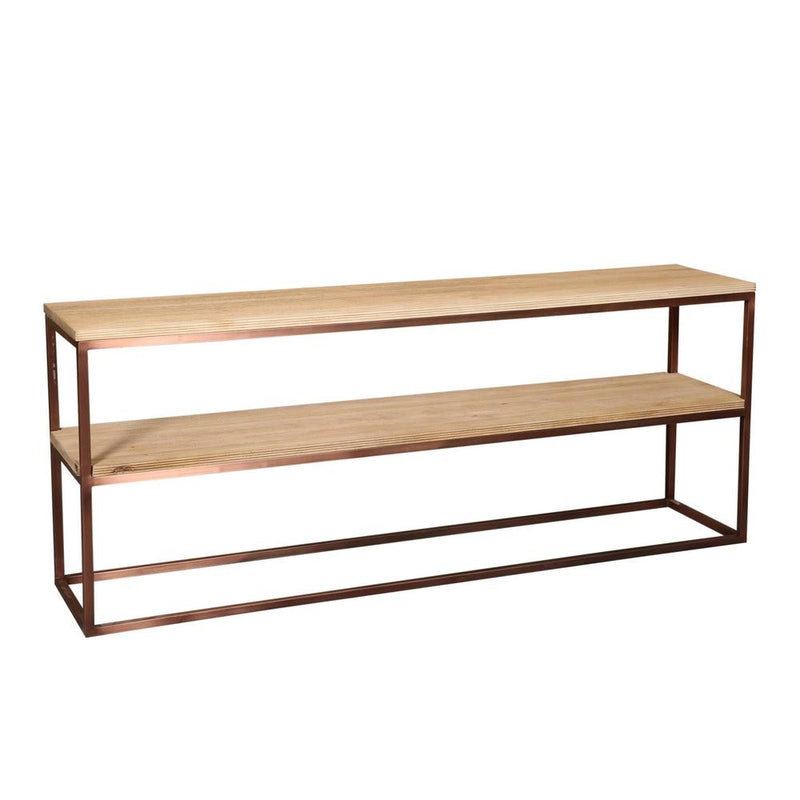 Bijzettafel Zoah Mangohout Bruin 45x200 cm-Bijzettafels-PTMD