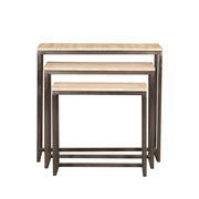 Bijzettafel Zoah Zwart 29x70 cm-Bijzettafels-PTMD