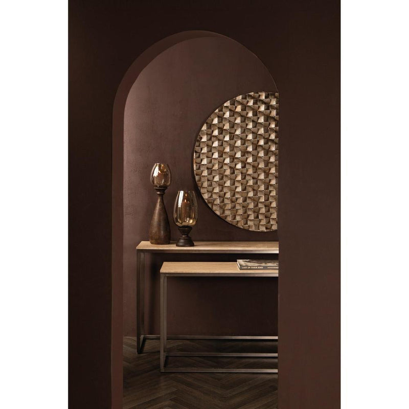 Bijzettafel Zoah Zwart 41x149 cm-Bijzettafels-PTMD