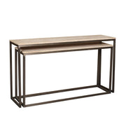 Bijzettafel Zoah Zwart 41x149 cm-Bijzettafels-PTMD