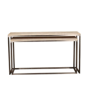 Bijzettafel Zoah Zwart 41x149 cm-Bijzettafels-PTMD