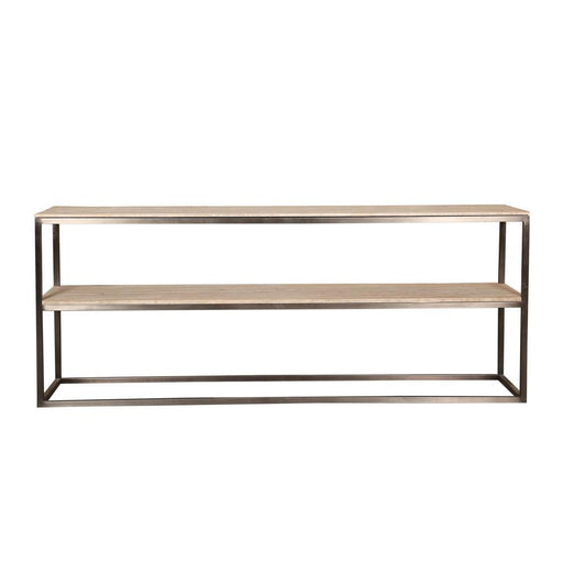 Bijzettafel Zoah Zwart Travertine Double Level Sidetable-Bijzettafels-PTMD