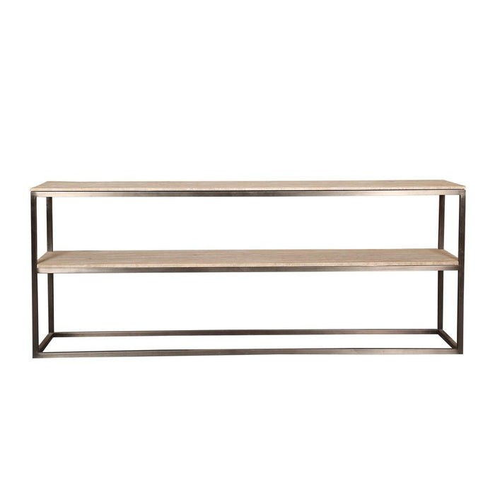 Bijzettafel Zoah Zwart Travertine Double Level Sidetable-Bijzettafels-PTMD