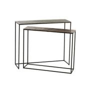 Bijzettafel Zwart Aluminium Rechthoekig 29x99 cm-Bijzettafels-J-Line