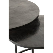 Bijzettafel Zwart Aluminium Rond 76 cm 75.5x75.5x40 cm-Bijzettafels-J-Line