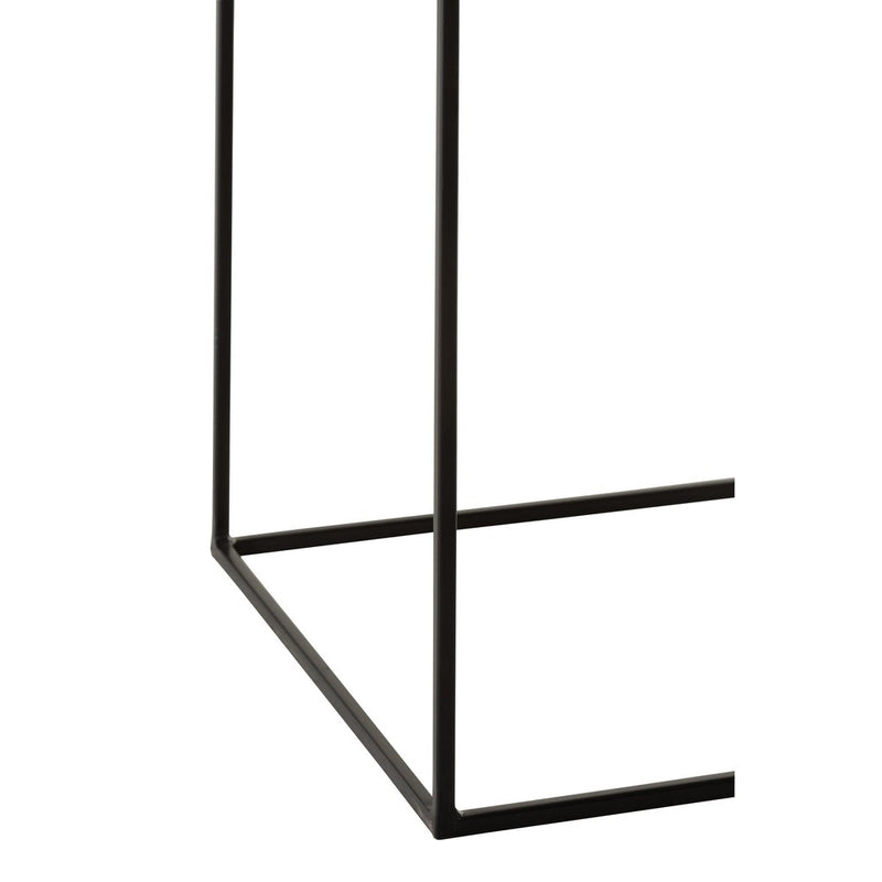 Bijzettafel Zwart Aluminium Vierkant 40 cm 40x40x120.5 cm-Bijzettafels-J-Line