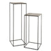 Bijzettafel Zwart Aluminium Vierkant 40 cm 40x40x120.5 cm-Bijzettafels-J-Line