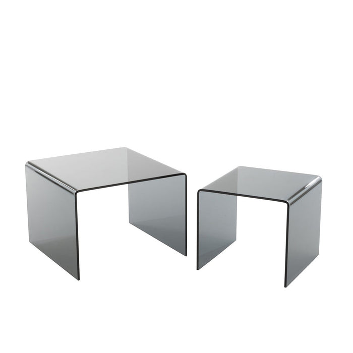 Bijzettafel Zwart Glas S 65 cm-Bijzettafels-J-Line