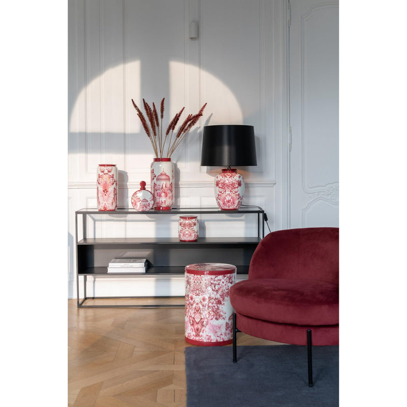 Bijzettafel Zwart Glas Vierkant 30x140 cm-Bijzettafels-J-Line