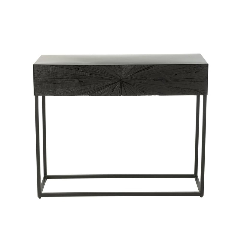 Bijzettafel Zwart Ijzer 33x100 cm-Bijzettafels-J-Line