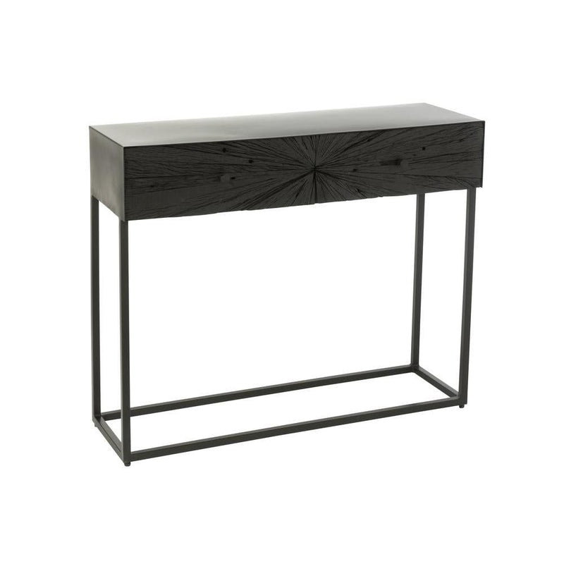 Bijzettafel Zwart Ijzer 33x100 cm-Bijzettafels-J-Line