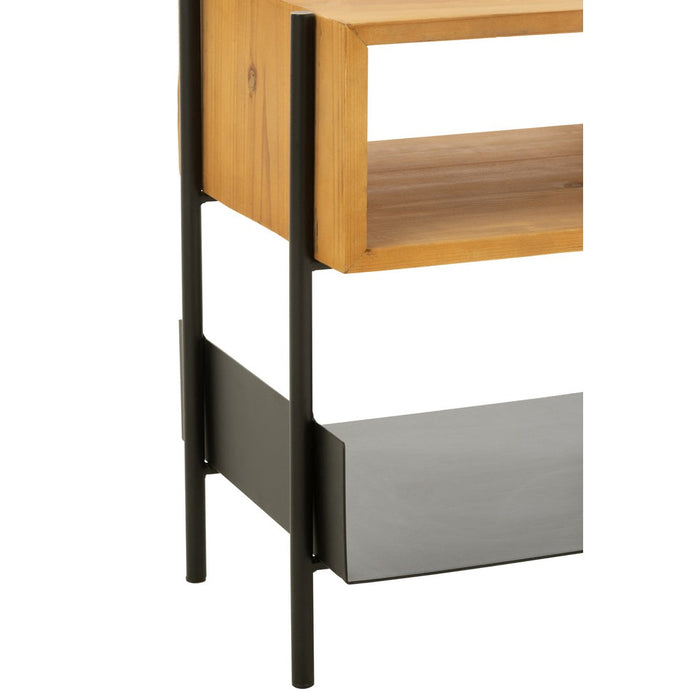 Bijzettafel Zwart Ijzer 35 cm 35x42x48 cm-Opbergkasten-J-Line
