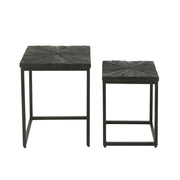 Bijzettafel Zwart Ijzer 43 cm 43x43x53 cm-Bijzettafels-J-Line