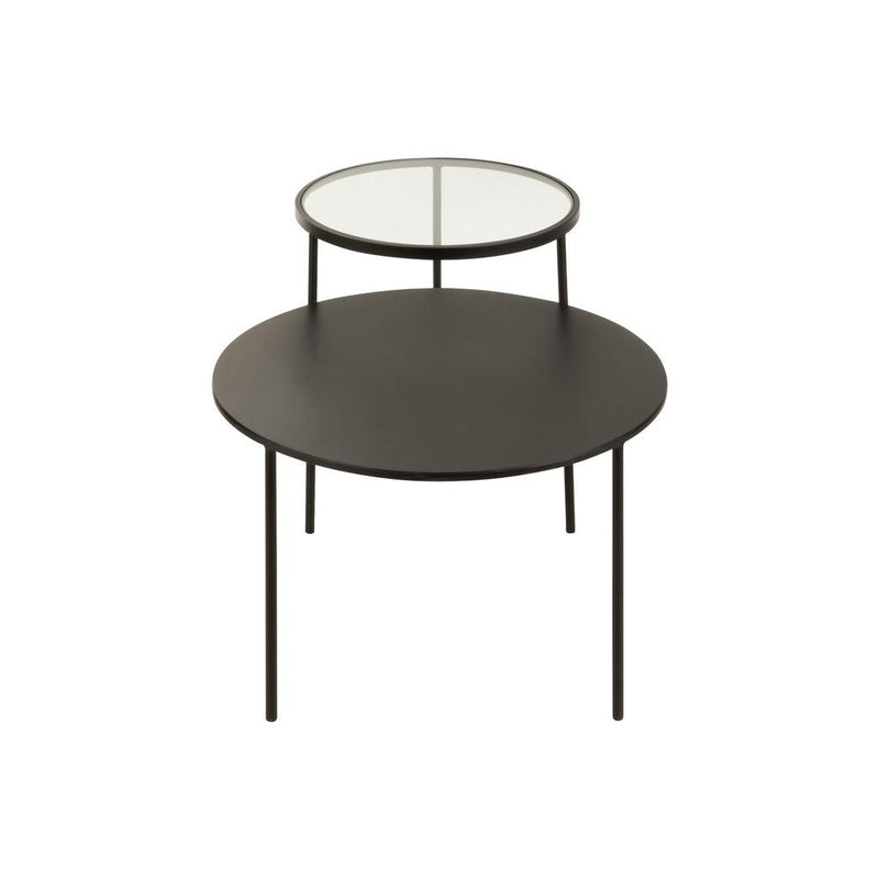 Bijzettafel Zwart Ijzer L 70x101 cm-Bijzettafels-J-Line