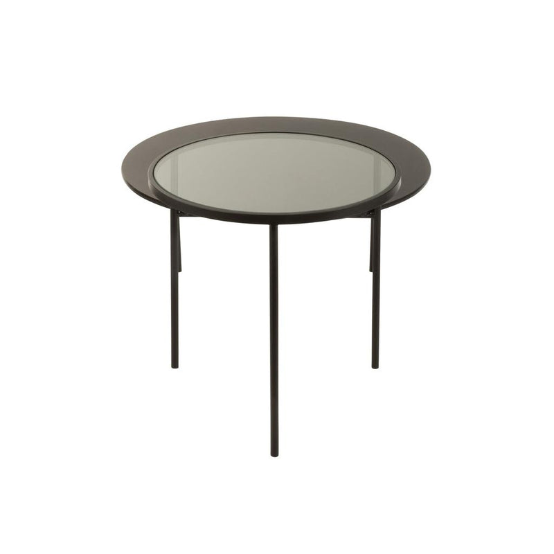 Bijzettafel Zwart Ijzer L 70x101 cm-Bijzettafels-J-Line