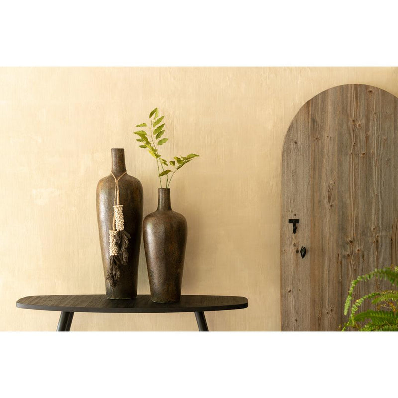 Bijzettafel Zwart Ijzer Ovaal 40x120 cm-Bijzettafels-J-Line