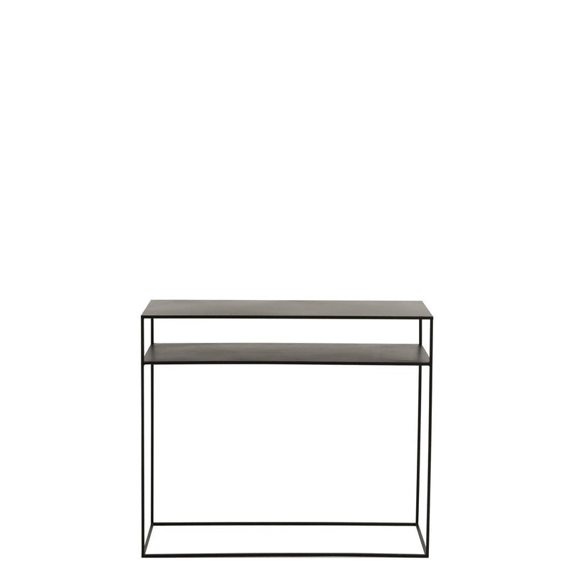 Bijzettafel Zwart Ijzer Rechthoekig 35x105 cm-Bijzettafels-J-Line
