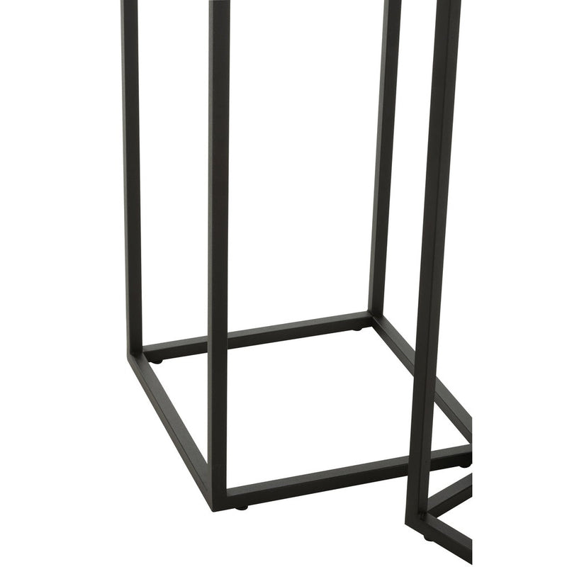 Bijzettafel Zwart Ijzer Vierkant 30 cm 30x30x85.2 cm-Bijzettafels-J-Line