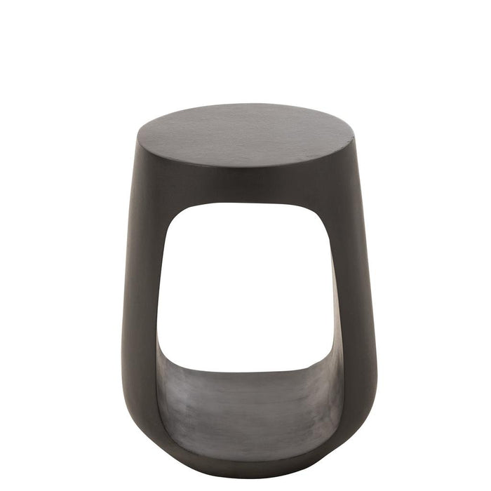 Bijzettafel Zwart Mangohout hout 35 cm-Bijzettafels-J-Line