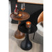 Bijzettafel Zwart Mangohout hout 46 cm 45.5x45.5x59 cm-Bijzettafels-J-Line