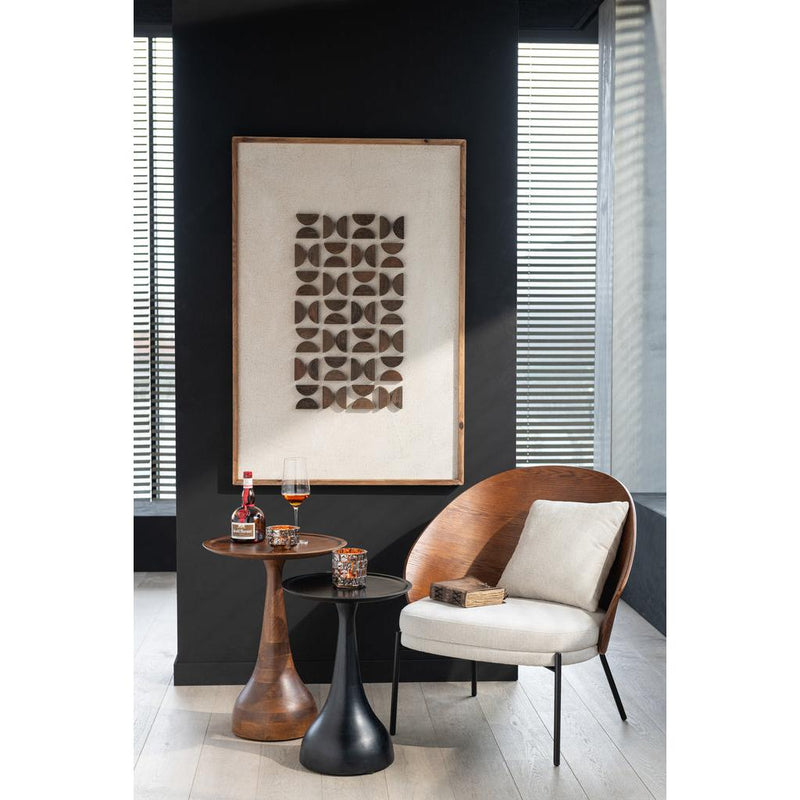 Bijzettafel Zwart Mangohout hout 46 cm 45.5x45.5x59 cm-Bijzettafels-J-Line