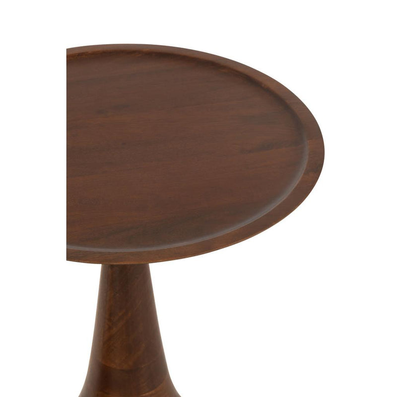 Bijzettafel Zwart Mangohout hout 46 cm 45.5x45.5x59 cm-Bijzettafels-J-Line