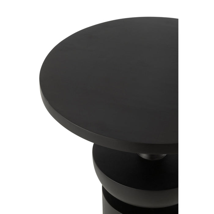 Bijzettafel Zwart Mangohout hout 48 cm-Bijzettafels-J-Line