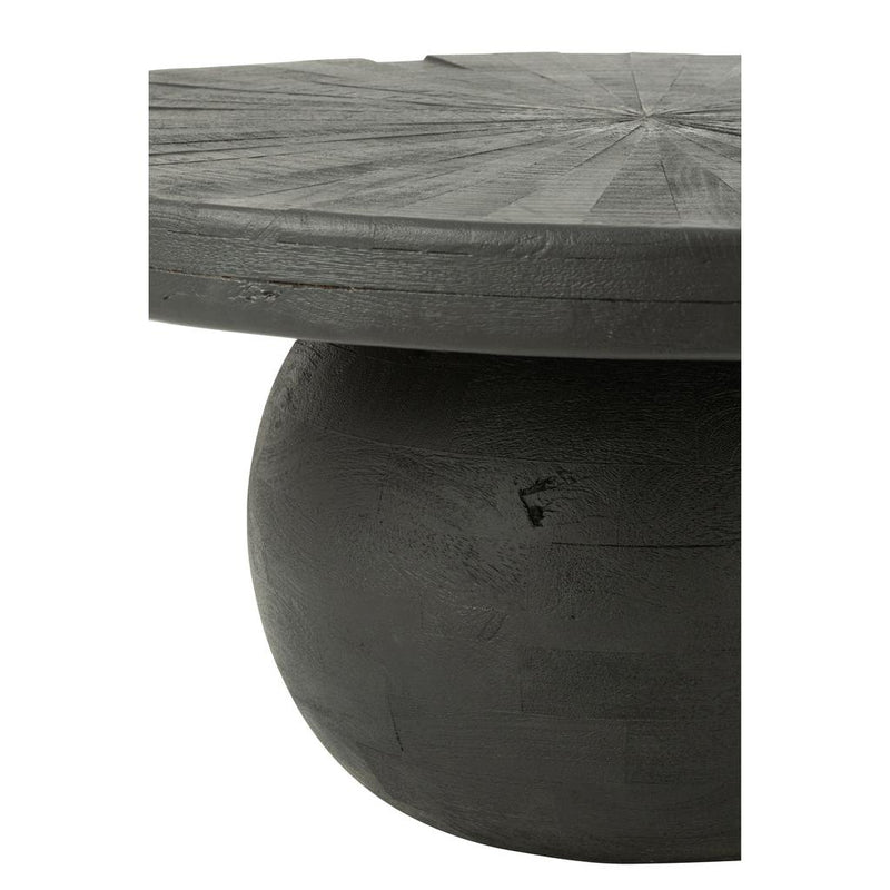 Bijzettafel Zwart Mangohout hout 80 cm 80x80x39.5 cm-Bijzettafels-J-Line