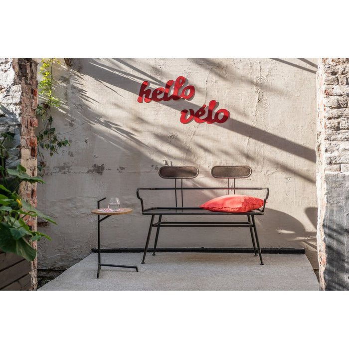 Bijzettafel Zwart Mangohout hout Rond 42 cm-Bijzettafels-J-Line